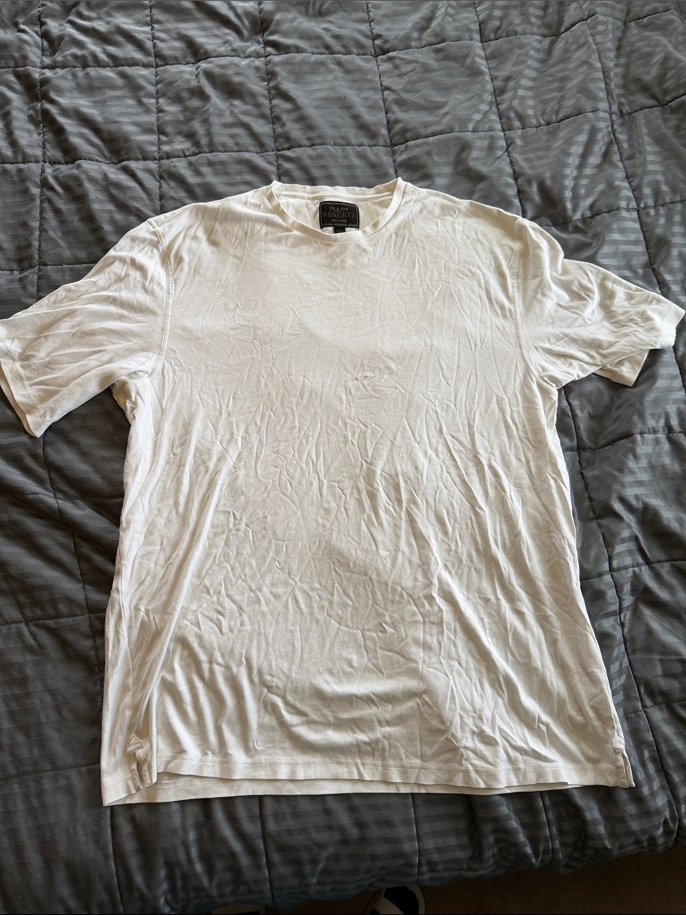 Jos. A. Bank White Short Sleeve Crew Neck T-Shirt size 2xlt